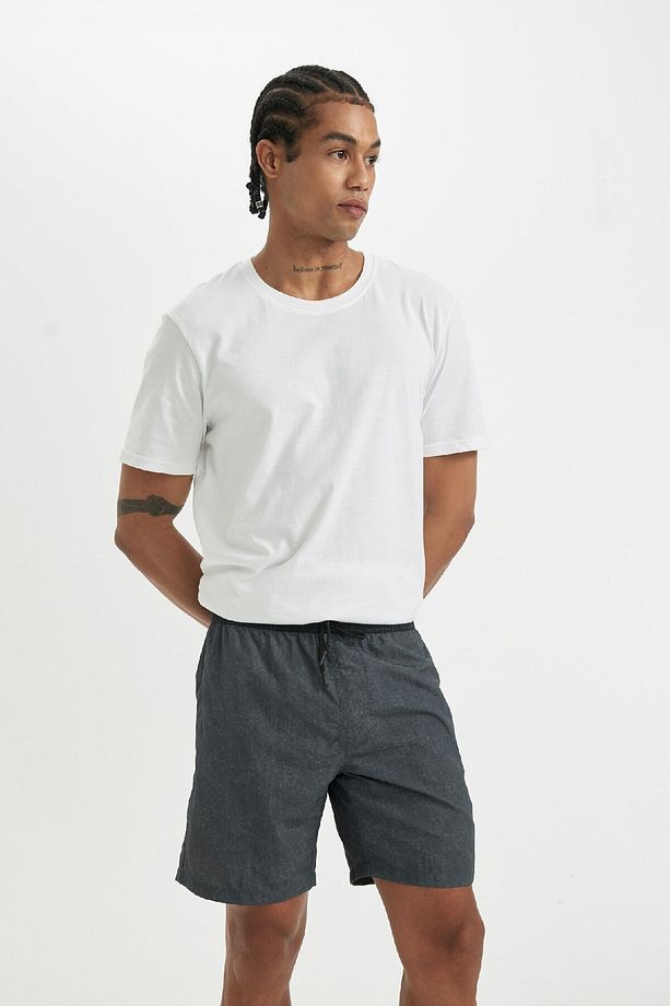 Regular Fit File Astarlı Kısa Boy Deniz Şortu B7279AX24HS - 3