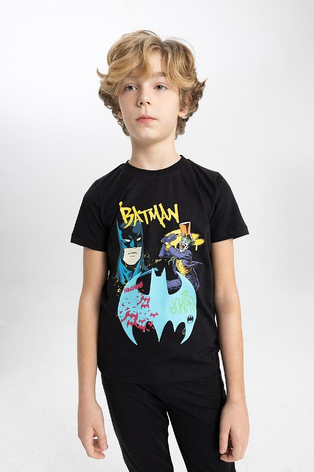 Erkek Çocuk Batman Pijama Takımı Kısa Kollu Üst Beli Lastikli Uzun Alt B5575a824sp - 5