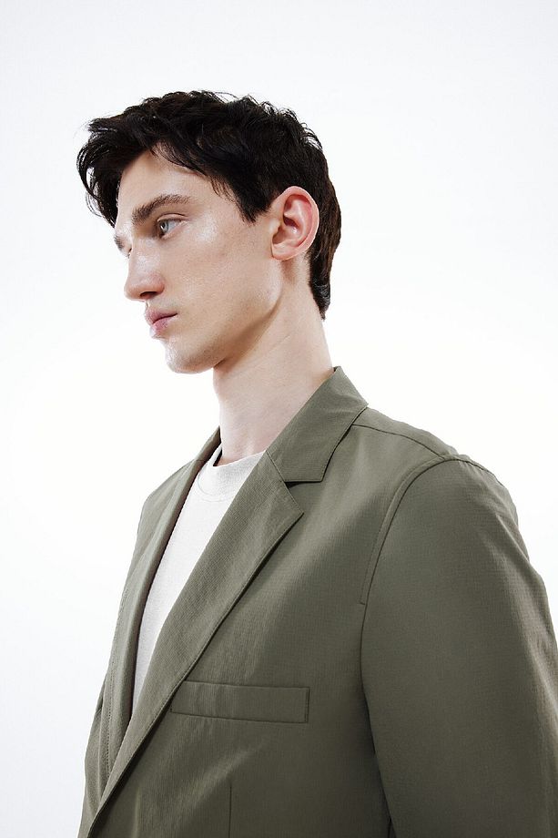 Regular Fit Ceket Yaka Düğmeli Astarlı Basic Düz Blazer Ceket B7179ax24sp - 4