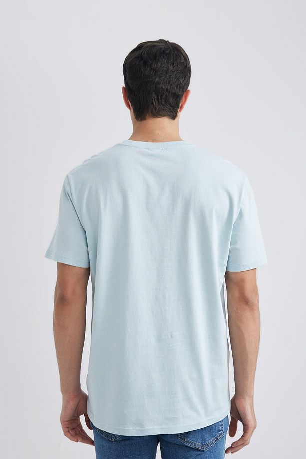 %100 Pamuk New Regular Fit Bisiklet Yaka Basic Düz Kısa Kollu Tişört V7699az24sp - 7