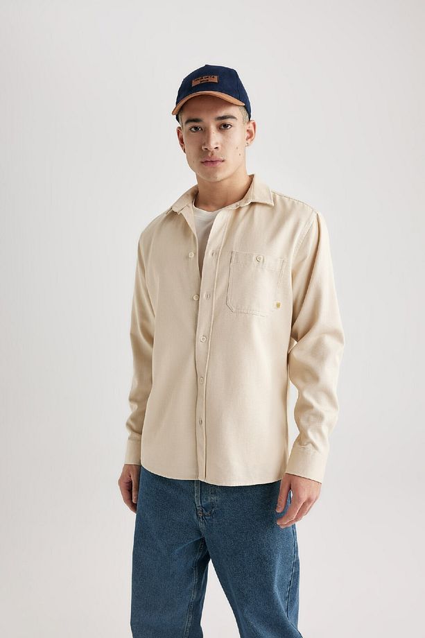 Regular Fit Basic Düz Uzun Kollu Gömlek B3670ax24sp - 3
