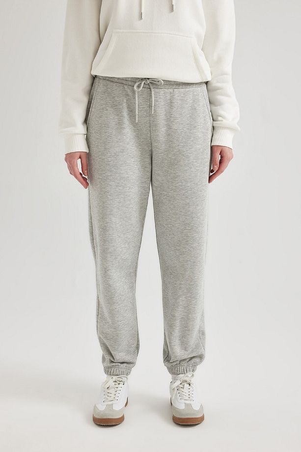 Standart Fit Kalın Jogger Eşofman Altı Bel Paça Lastikli Basic Düz Uzun Boy S7370az24sp - 3