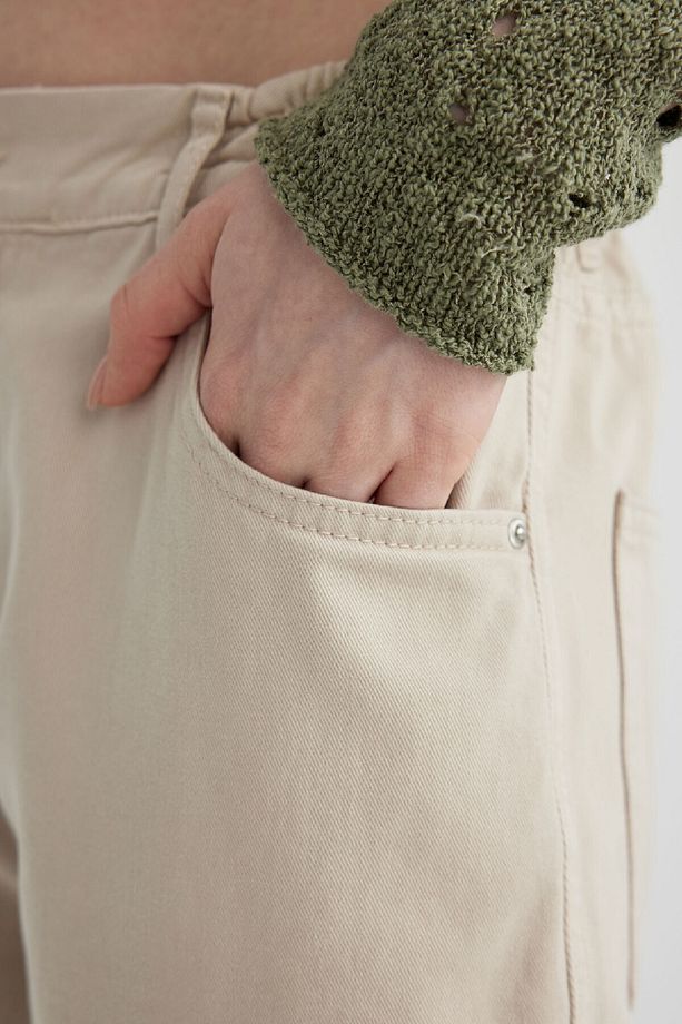 Coool Jogger Pantolon Gabardin Kumaş Normal Bel Basic Düz Kargo Cepli B0454ax24sp - 5
