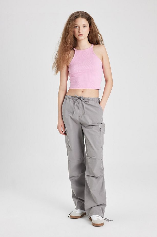 Coool Paraşüt Poplin Pantolon Basic Düz Cepli Beli Lastikli A6266ax24sp - 3