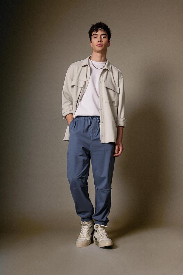 Jogger Gabardin Pantolon Regular Beli Bağcıklı Cepli Lastikli Paça B7493ax24sp - 2