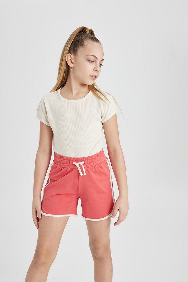 Kız Çocuk Beli Lastikli Basic Düz Şort B5164a824hs - 3