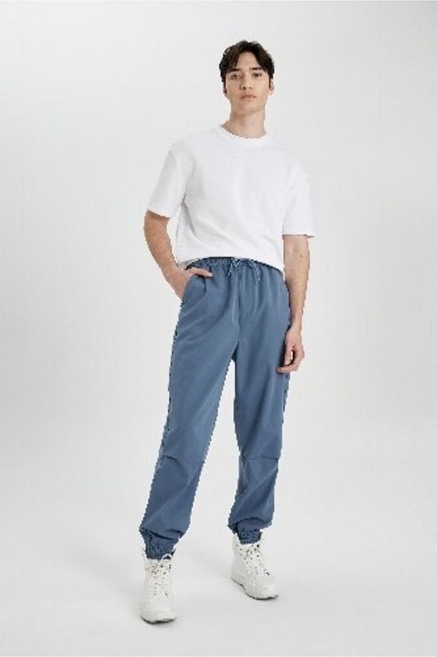 Jogger Gabardin Pantolon Regular Beli Bağcıklı Cepli Lastikli Paça B7493ax24sp - 5