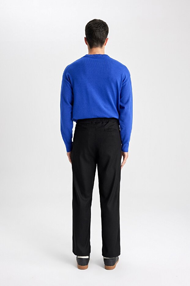 Pantolon Relax Fit Beli Bağcıklı Cepli Basic Düz Düz Paça B7336ax23wn - 7