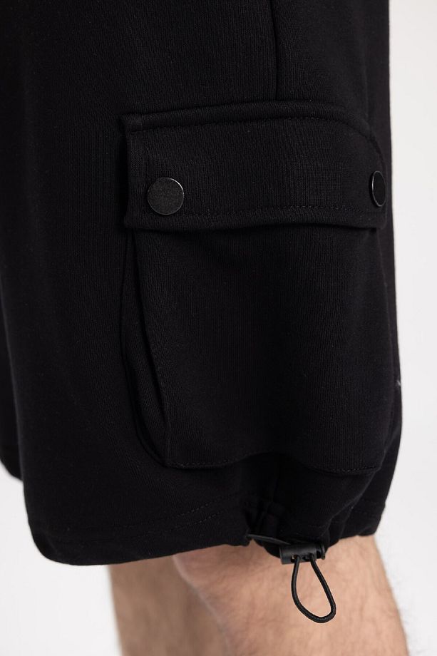 Oversize Geniş Kalıp Düz Paça Kargo Şort B8793ax24sm - 5
