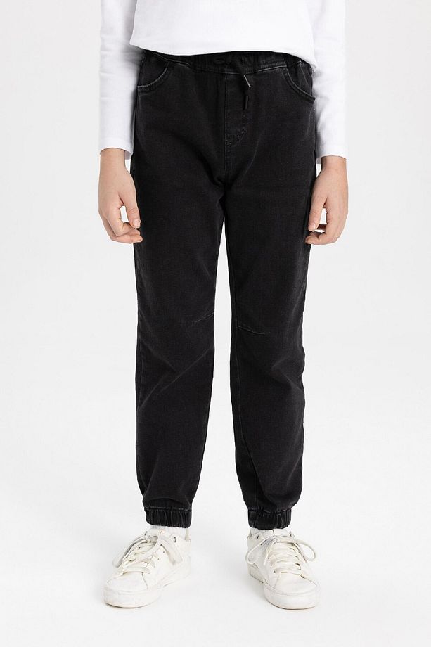 Erkek Çocuk Beli Bağcıklı Lastikli Paça Cepli Jogger Jean Pantolon B8943a824sp - 4