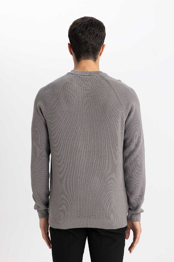 Standart Fit Normal Kesim Bisiklet Yaka Basic Düz Triko Kazak A8458ax24sp - 6