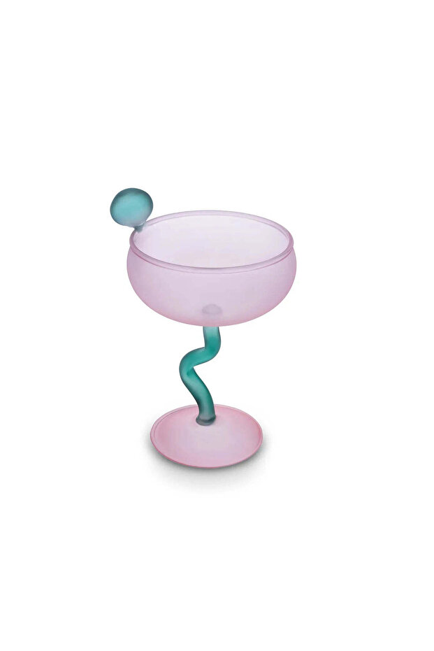 Karaca Miracle Martini Cocktail Glass, 250ml, Pink Green - 2