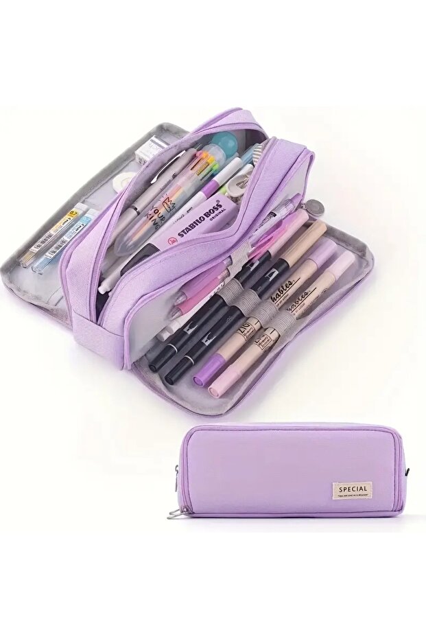 Primary School Middle School High School Student Large Capacity Pencil Case (Pencils Accessories Not Included)