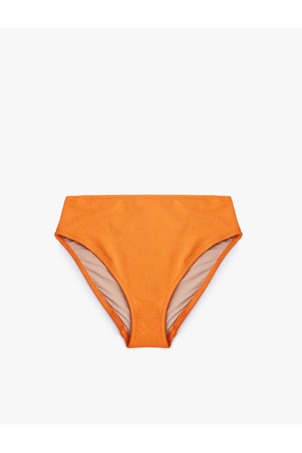 High Waist Textured Bikini Bottom