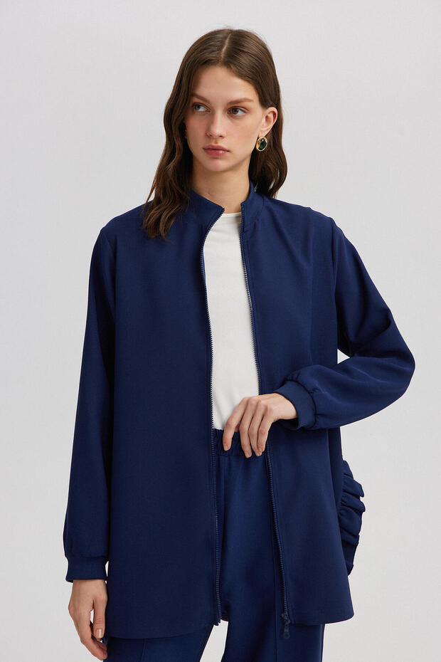 Thin Crepe Ruffle Jacket - 2
