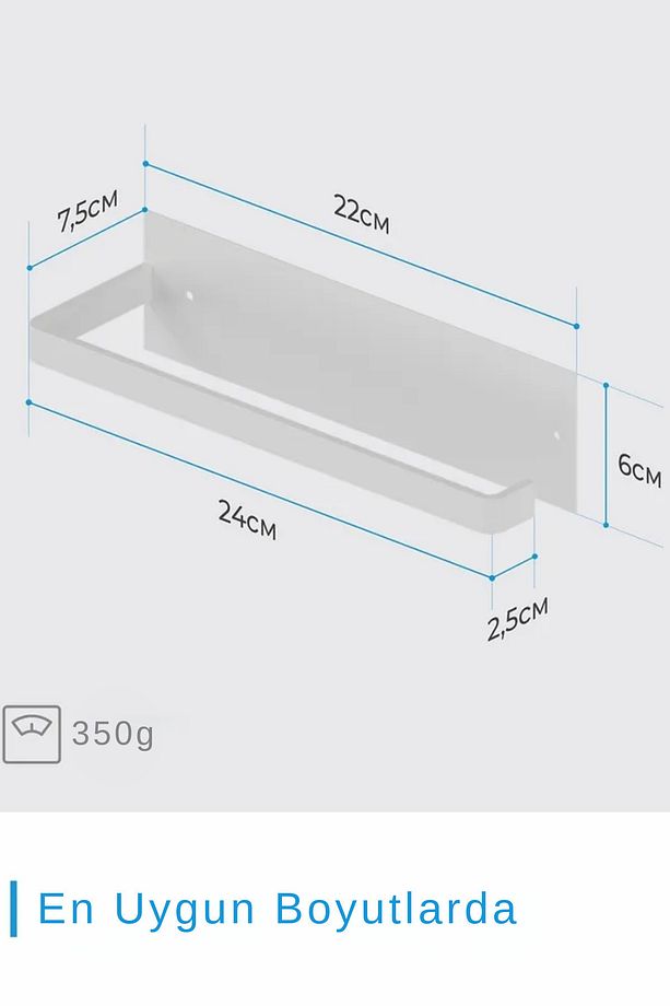 Yapışkanlı Metal Kağıt Havlu Peçetelik - Yapışkanlı Demir Askılık - Havluluk Banyo Askısı - 6