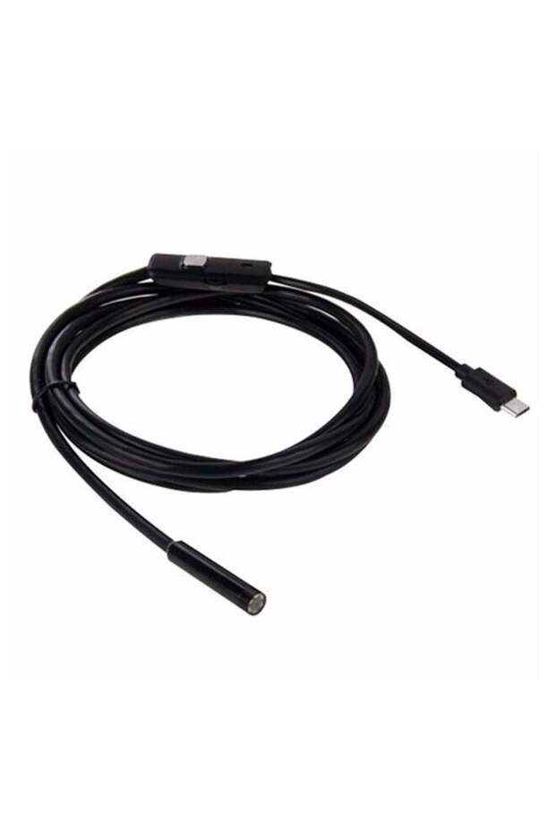 كاميرا فحص منظار داخلي بمنفذ Micro USB مقاومة للماء مع ضوء LED مدمج باللون الأسود - 1
