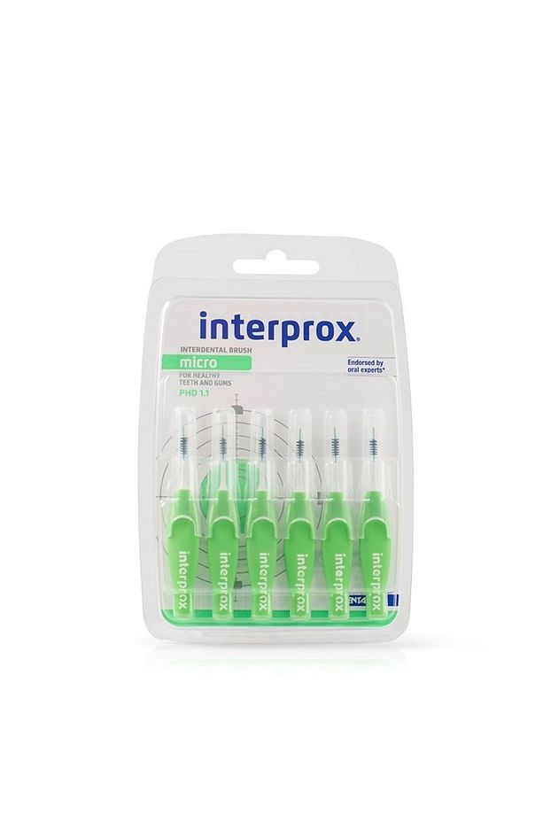 Interprox Interproximal Micro Phd 1.1 Arayüz Fırçası 6 Adet Yeşil - 1