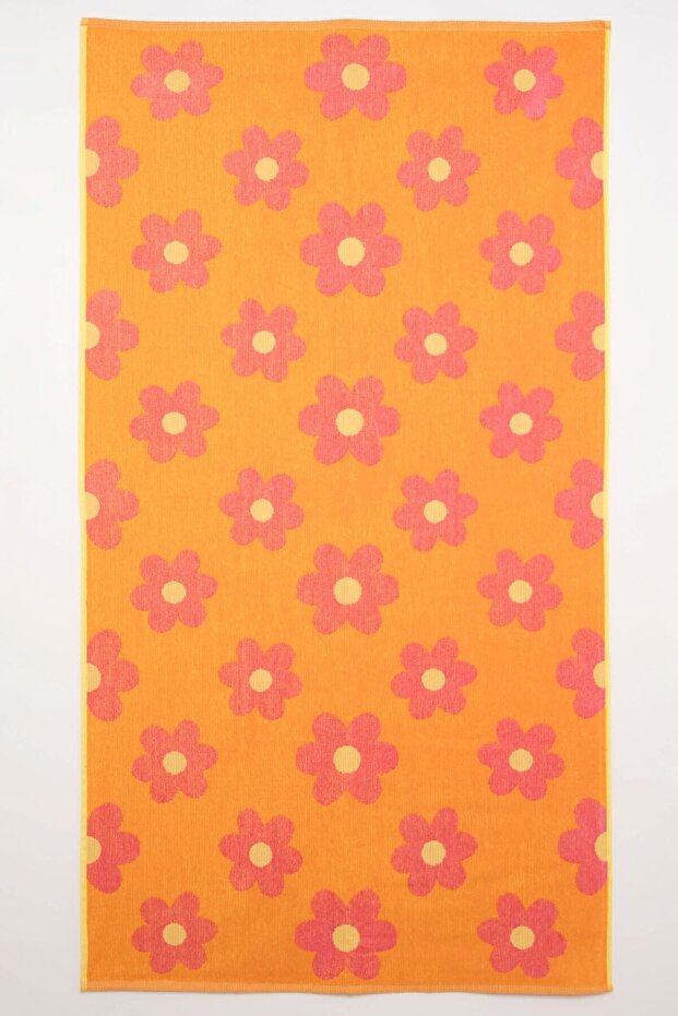 Women's Cotton Floral Print Beach Towel - Z9266Az24Sm