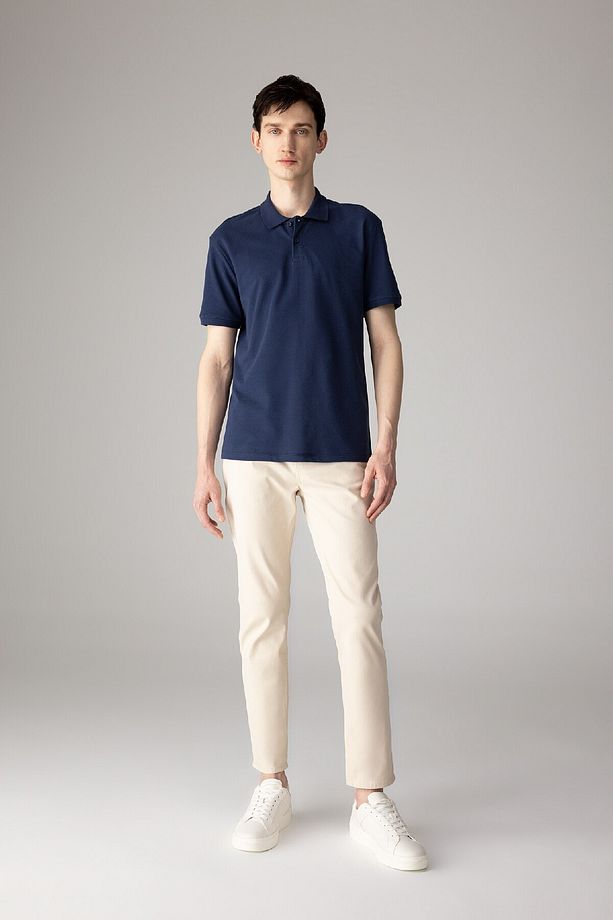 Regular Fit Polo Yaka Kısa Kollu Basic Düz Pike Kumaş Tişört C1293ax24sp - 2
