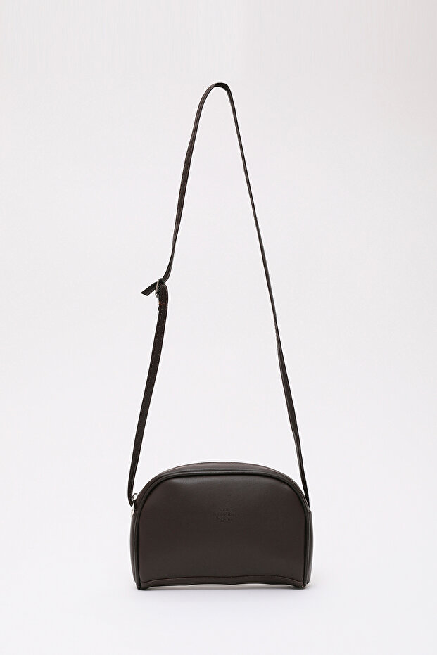 Brown Color Shk25 Mini Urban Cross Strap Single Compartment Faux Leather Handle and Shoulder Bag