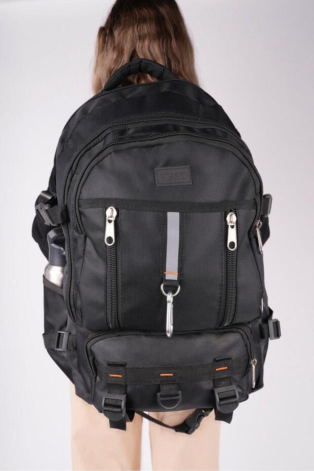 Young Vest Dağcı 60 Liter Outdoor Sports Camping Bag with Water Bottle Compartment Black