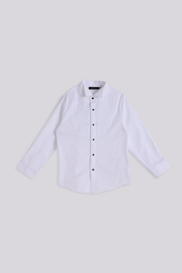 قميص BG Store للأولاد، باللون الأبيض