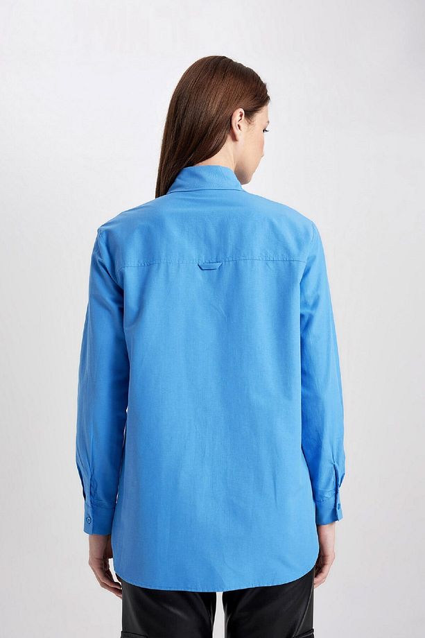 Relax Fit Poplin Uzun Kollu Gömlek Tunik B8314ax24sp - 6