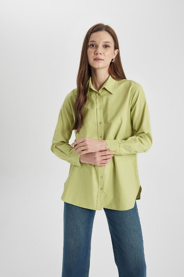 Relax Fit Poplin Uzun Kollu Gömlek Tunik B8314AX24SP - 3