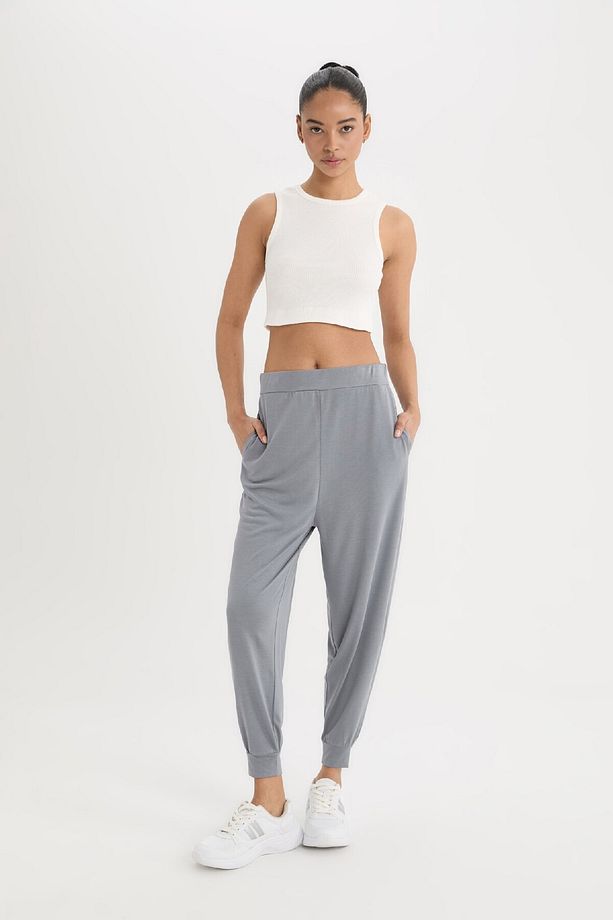 Fit Oversize Geniş Kalıp Sporcu Pantolon Jogger Paça Standart Boy Modal Kumaş C0492ax24sm - 2