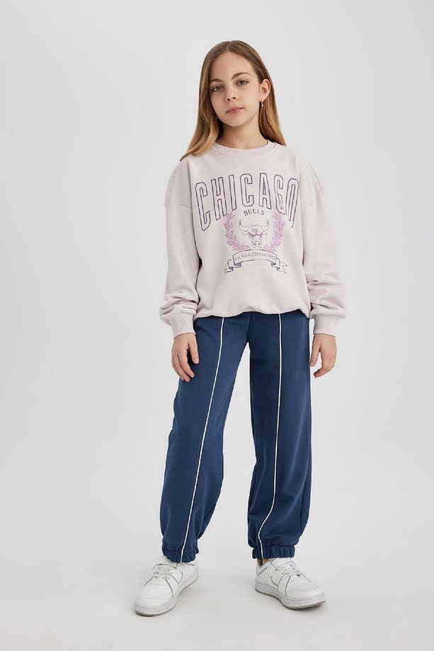 Kız Çocuk Loose Fit Beli Bağcıklı Lastikli Paça Cepli Jogger Eşofman Altı C0309a824sp - 4