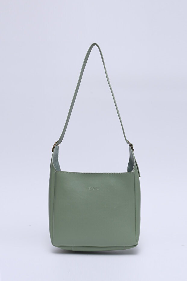 Mint Green Shk158 Faux Leather Single Compartment Strap Snap Crossbody and Shoulder Bag