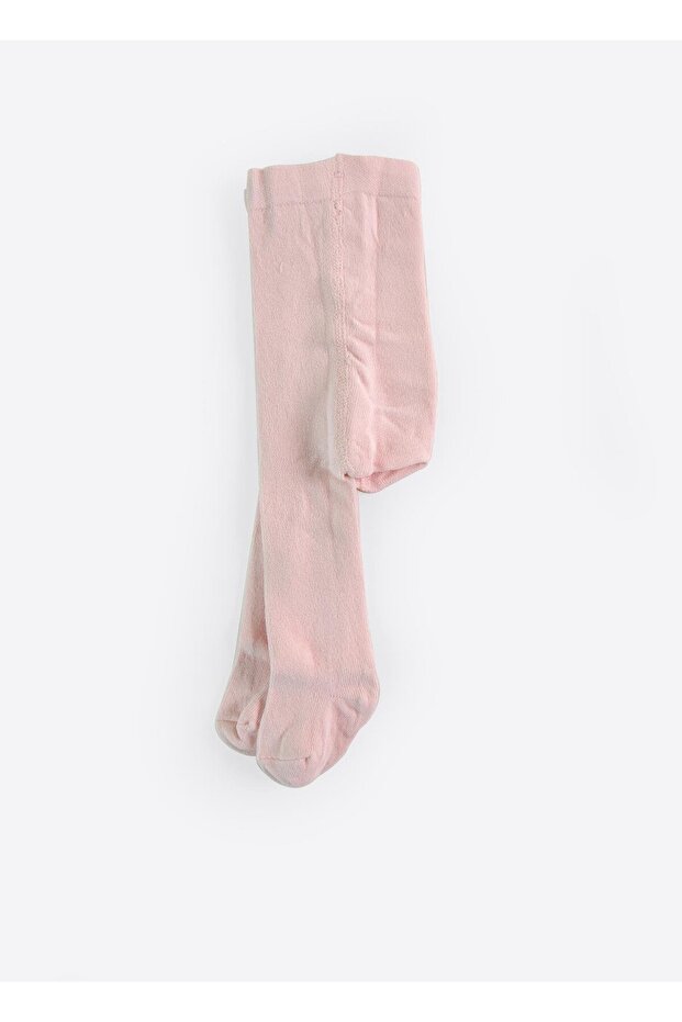 Organik Basic Bebek Külot Çorap Pembe - 1