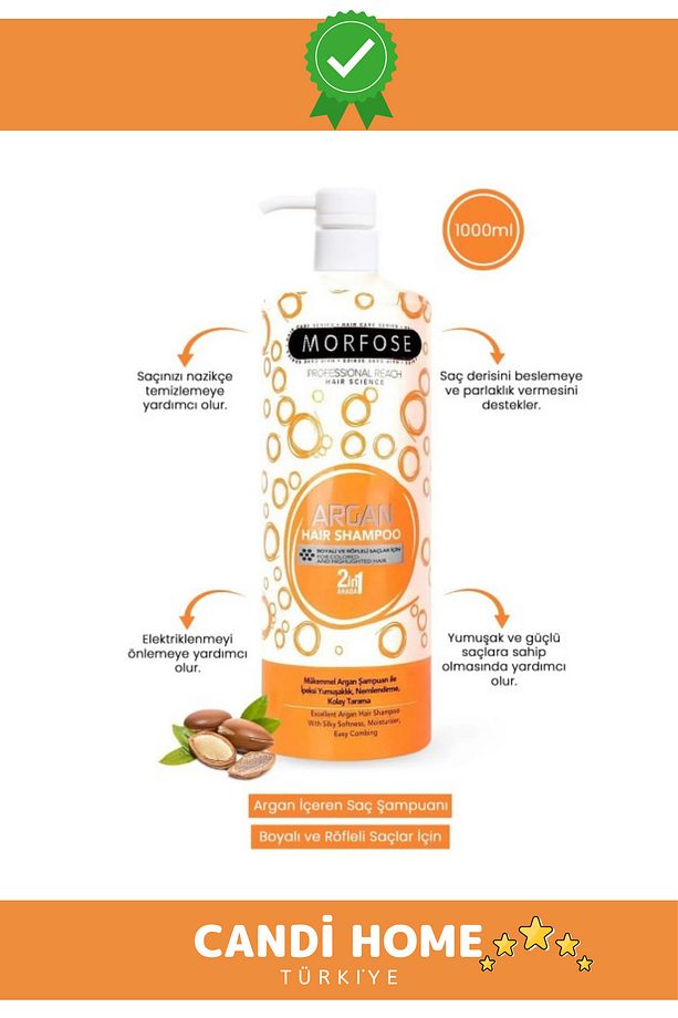 Premium Özel Seri Boyalı Saçlar İçin Kullanılan 1000 ML Argan Şampuan - 1