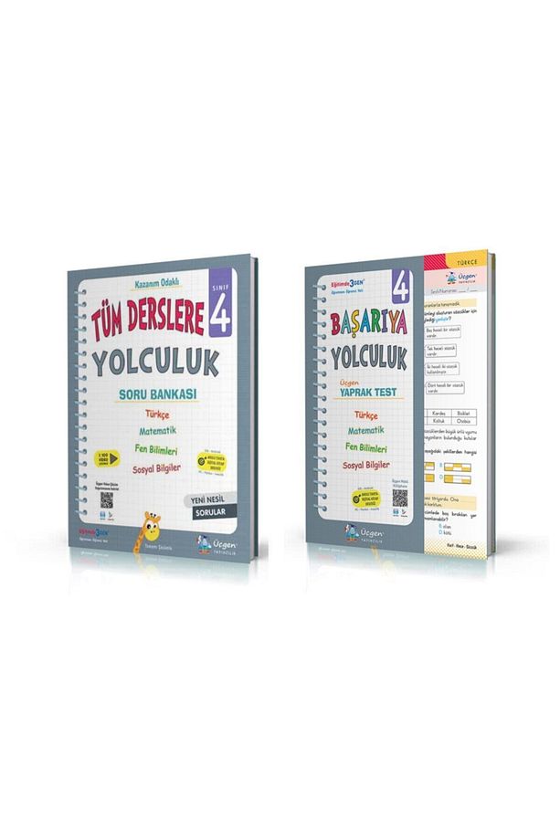 Üçgen 4. Sınıf Tüm Dersler+ Başarıya Yolculuk ( Yaprak Test) 2 Kitap - 2