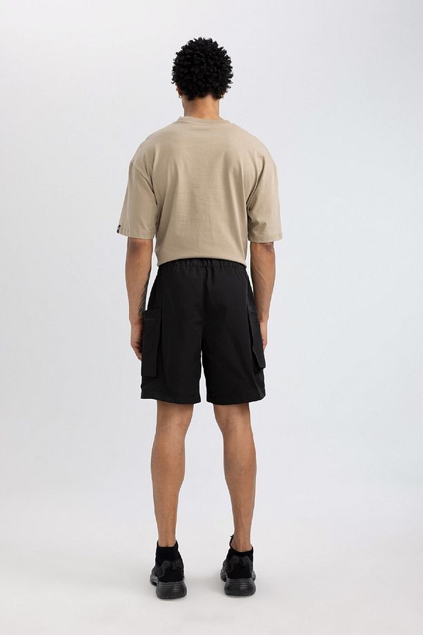 Fit Oversize Geniş Kalıp Kargo Cepli Dokuma Sporcu Şort C1530ax24sm - 6