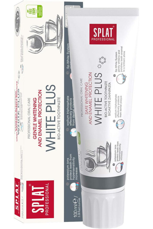 Professional White Plus Whitening Natural toothpaste with Enamel care, 100ml - 1