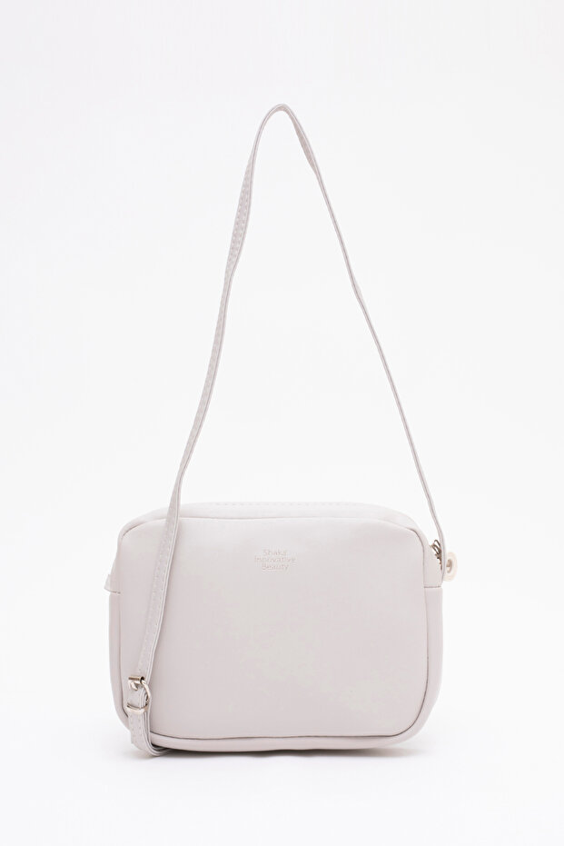 Gray U23 Faux Leather, Single Compartment, Zippered, Suede Inner Fabric, Adjustable Strap, Mini Urban Shoulder Bag