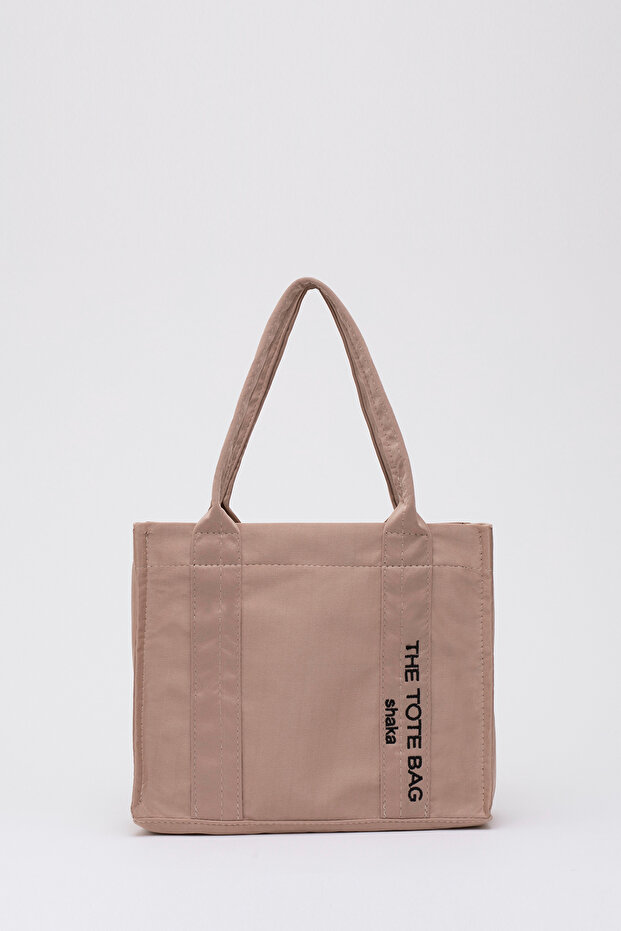 Mink Shk74 Double Strap The Tote Bag Embroidery Embroidered Makeup Bag Arm and Shoulder Bag L:25 E:29 W:1