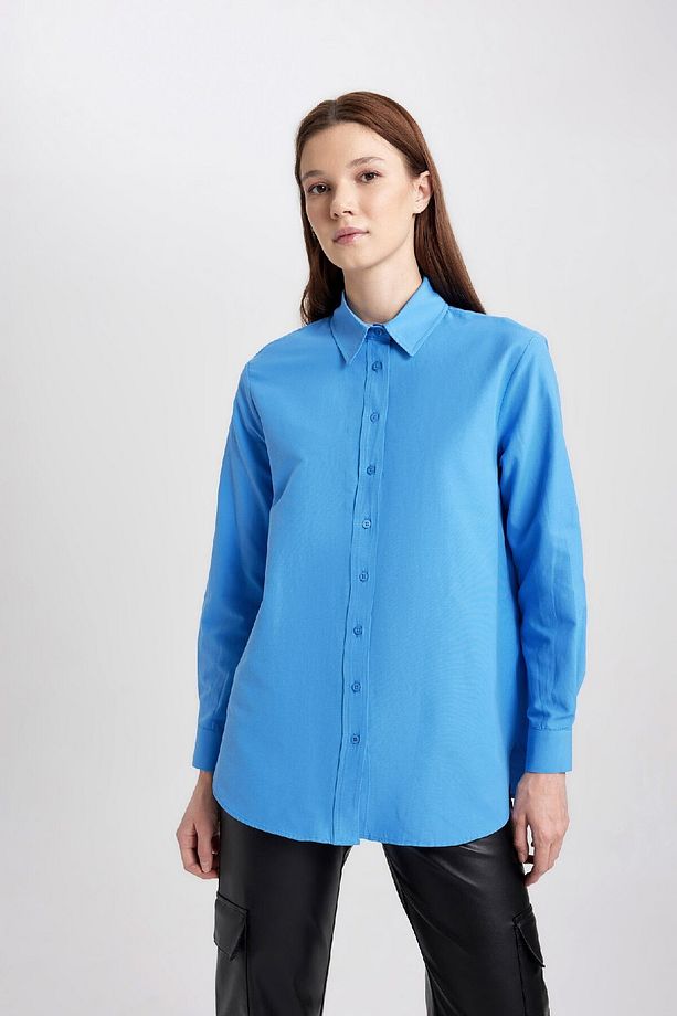 Relax Fit Poplin Uzun Kollu Gömlek Tunik B8314ax24sp - 4