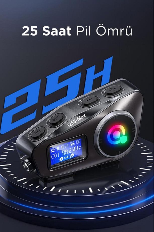 Q58 Helmet Intercom Bluetooth Motorsiklet Kask Kulaklığı İnterkom - 4
