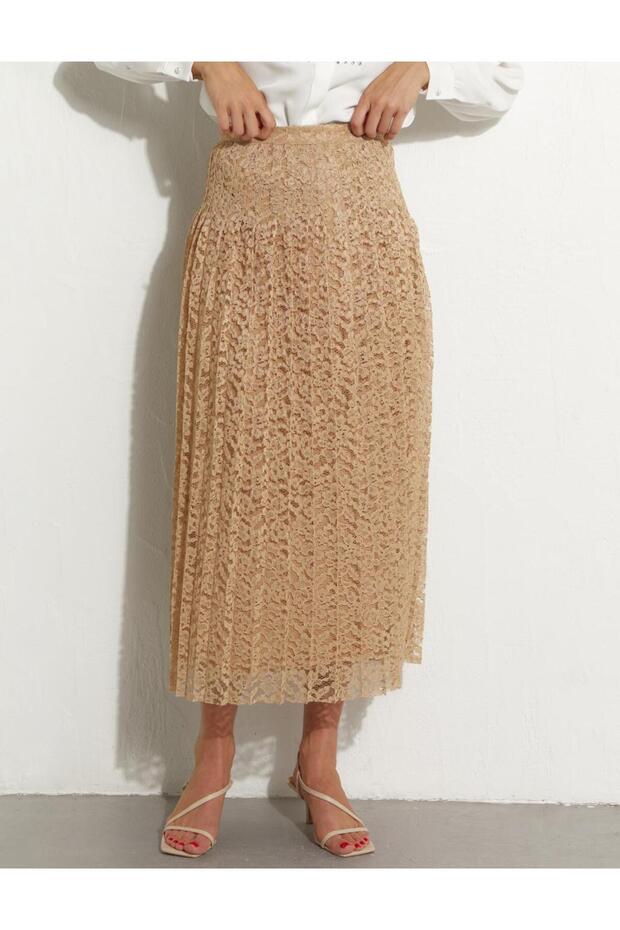 Pileli Dantel Etek - 2