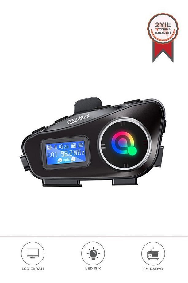 Q58 Helmet Intercom Bluetooth Motorsiklet Kask Kulaklığı İnterkom - 1