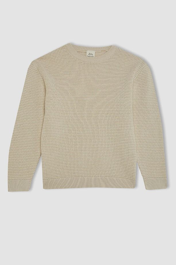 Erkek Çocuk Bisiklet Yaka Basic Düz Triko Kazak C2270a824wn - 5