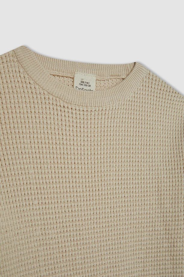 Erkek Çocuk Bisiklet Yaka Basic Düz Triko Kazak C2270a824wn - 6