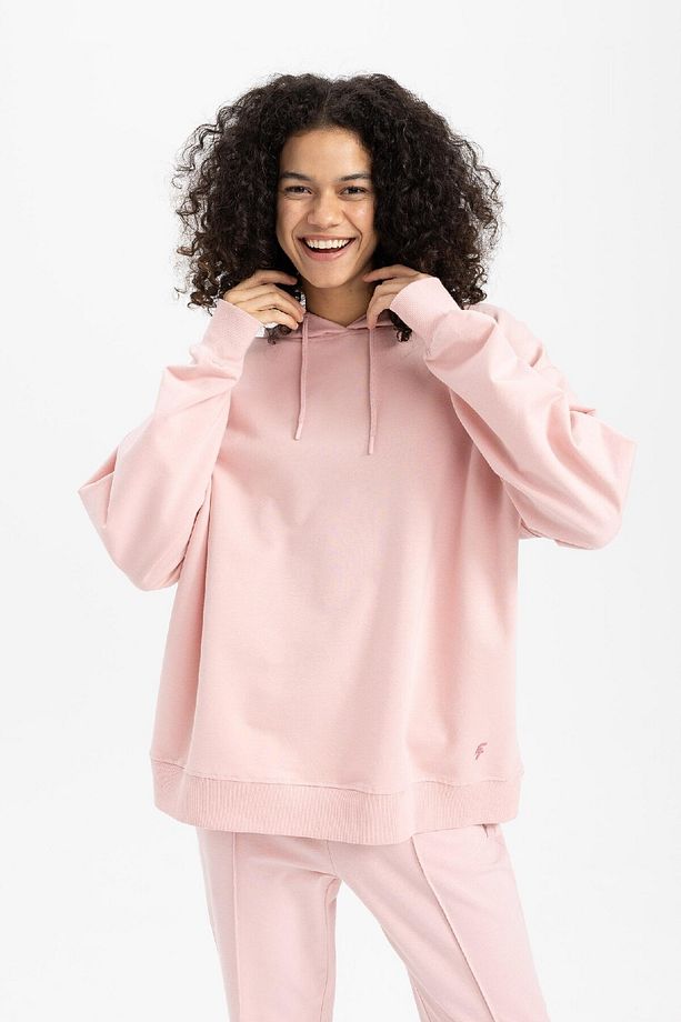 Fit Oversize Kapüşonlu Basic Düz Sporcu Sweatshirt B4656ax24sp - 7
