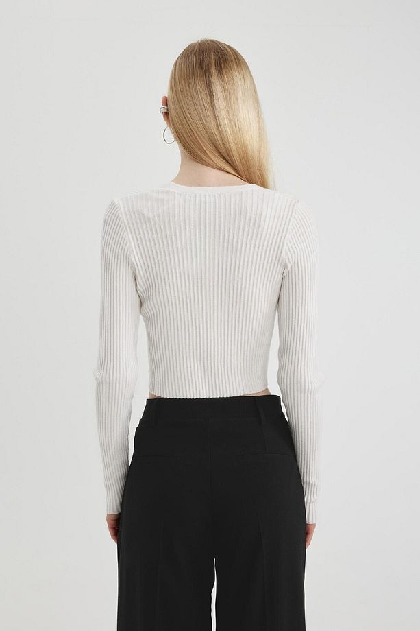 Coool Regular Fit Crop Düğmeli V Yaka Triko Hırka A2076ax24sp - 8