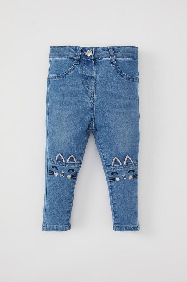 Kız Bebek 3d Düz Paça Jean Pantolon B0064a524sp - 1
