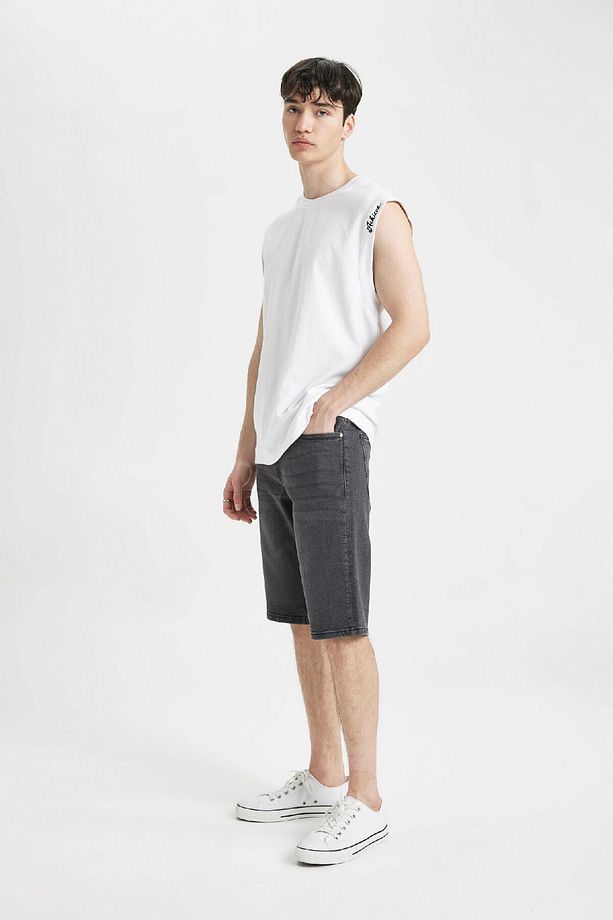 Regular Fit Jean Bermuda Şort A4804AX24SM - 4