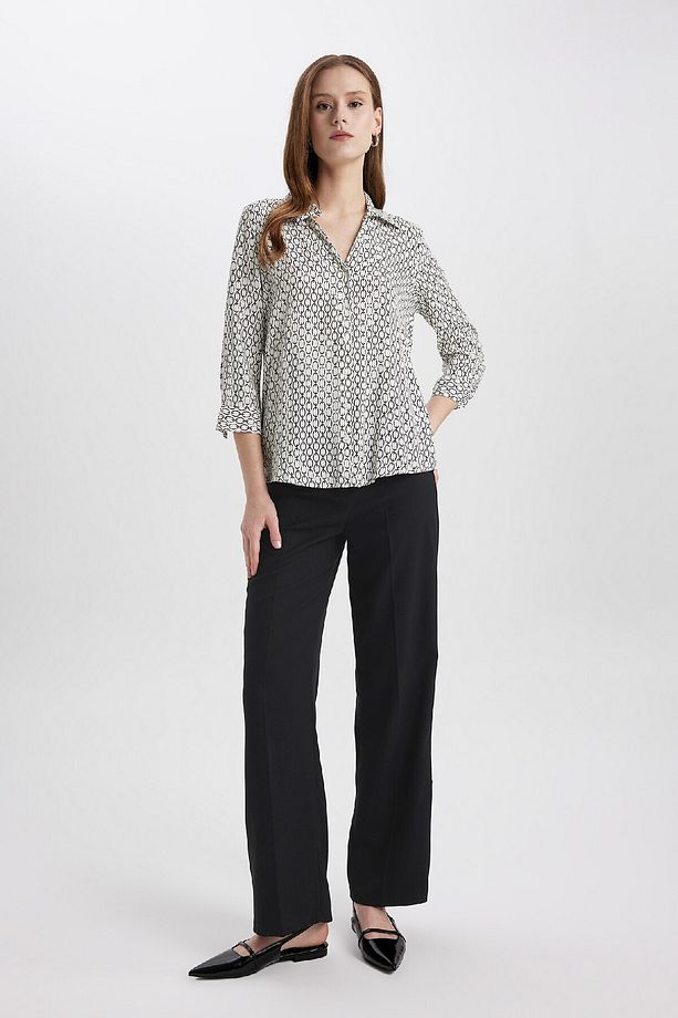 Regular Fit Uzun Kollu Desenli Gömlek K6402az24sp - 2